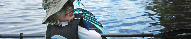 Kayaker smiling at camera